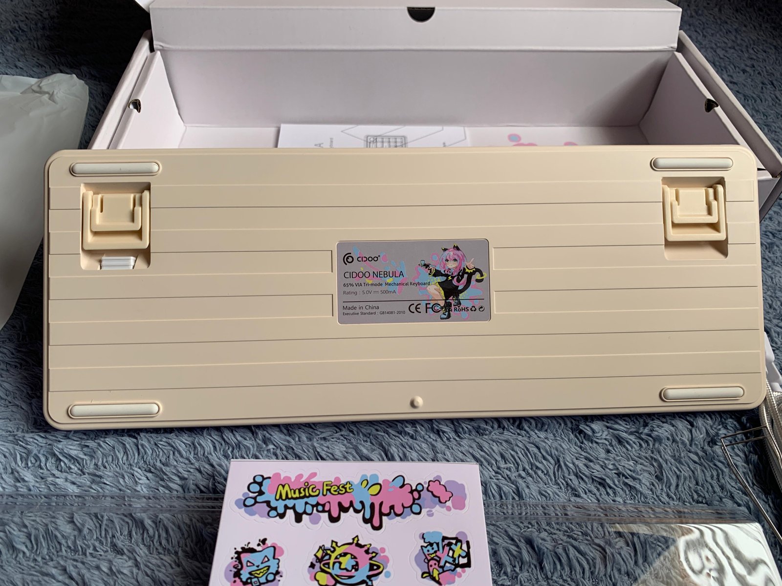 CIDOO NEBULA 65% Tri-Mode Mechanical Keyboard – VIA Programmable – Hot-Swap - Vue 5 | Keyboard Maroc