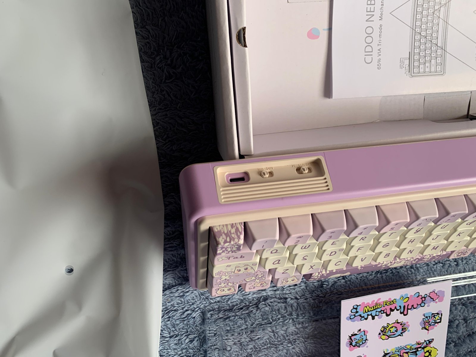 CIDOO NEBULA 65% Tri-Mode Mechanical Keyboard – VIA Programmable – Hot-Swap - Vue 2 | Keyboard Maroc