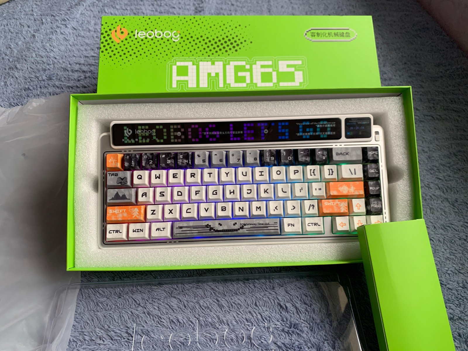 LEOBOG AMG65 Mechanical Keyboard With TFT LED Screen 3mode RGB Hot Swap Gaming Keyboard Custom Computer Gamer Accessories Gifts - Vue 2 | Keyboard Maroc