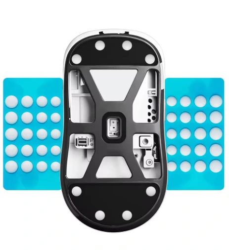 2 Pcs/40 Small Dots Speed Mouse Skates Offers Excellent Wear Resistance Speed & Control Abrasion Resistance Move More Smoothly - Vue 2 | Accessory Maroc