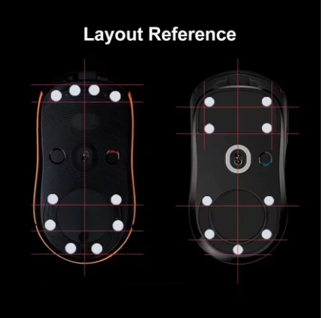 2 Pcs/40 Small Dots Speed Mouse Skates Offers Excellent Wear Resistance Speed & Control Abrasion Resistance Move More Smoothly - Vue 4 | Accessory Maroc