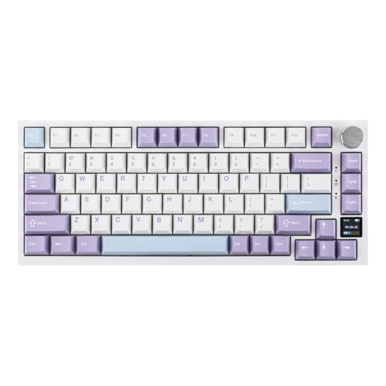 Ajazz AK820 Pro 75% Mechanical Keyboard White Purple