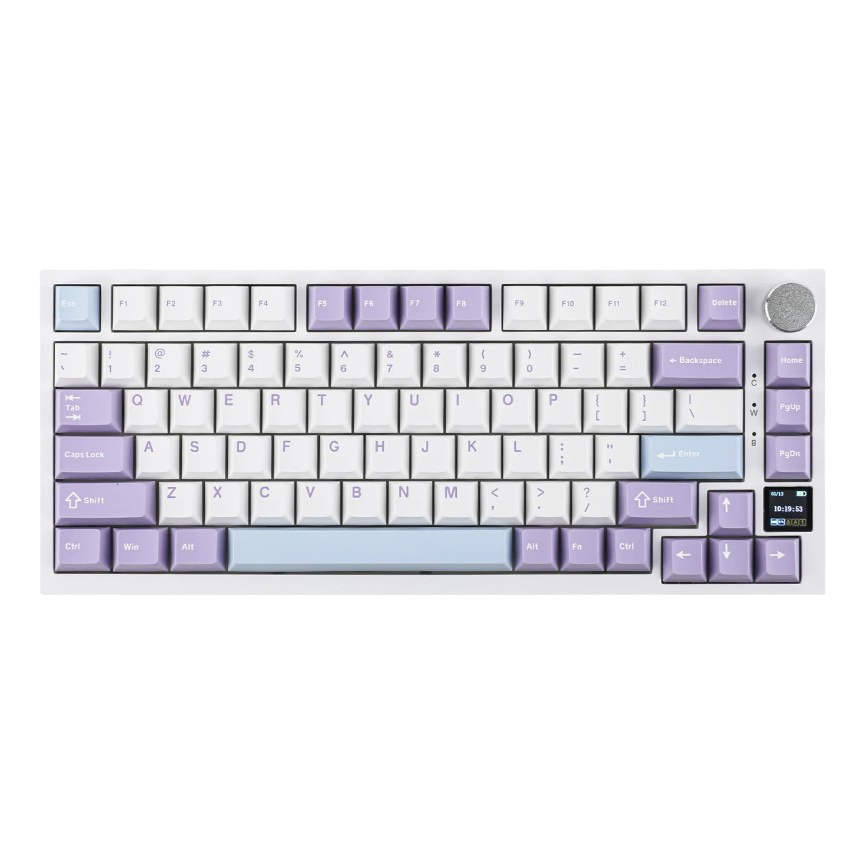 Ajazz AK820 Pro 75% Mechanical Keyboard White Purple - Epic Key Morocco