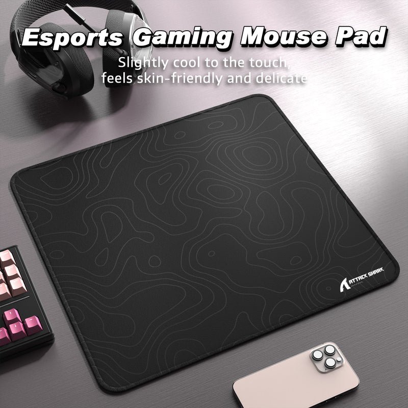 ATTACK SHARK CM02 eSport Gaming Mousepad (Black Contour) - Vue 2 | Mouse Pad Maroc