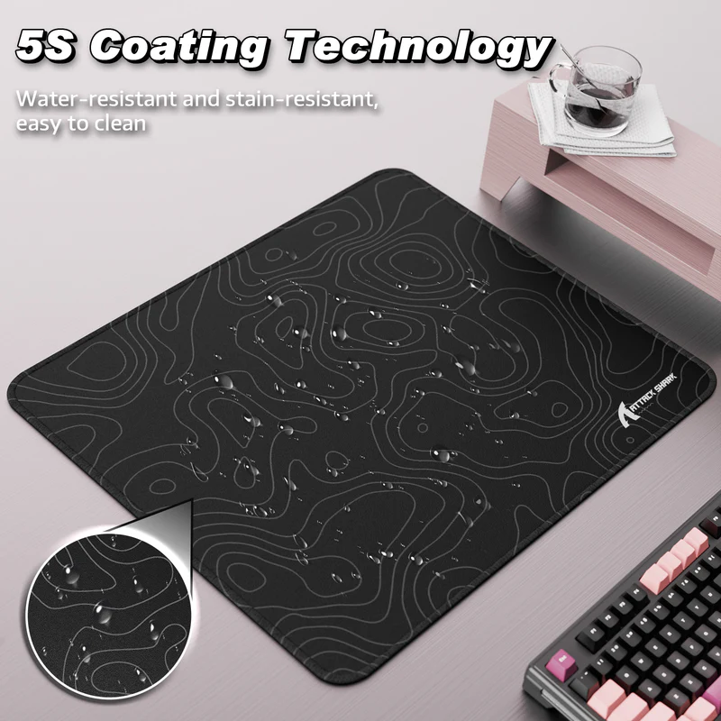 ATTACK SHARK CM02 eSport Gaming Mousepad (Black Contour) - Vue 4 | Mouse Pad Maroc