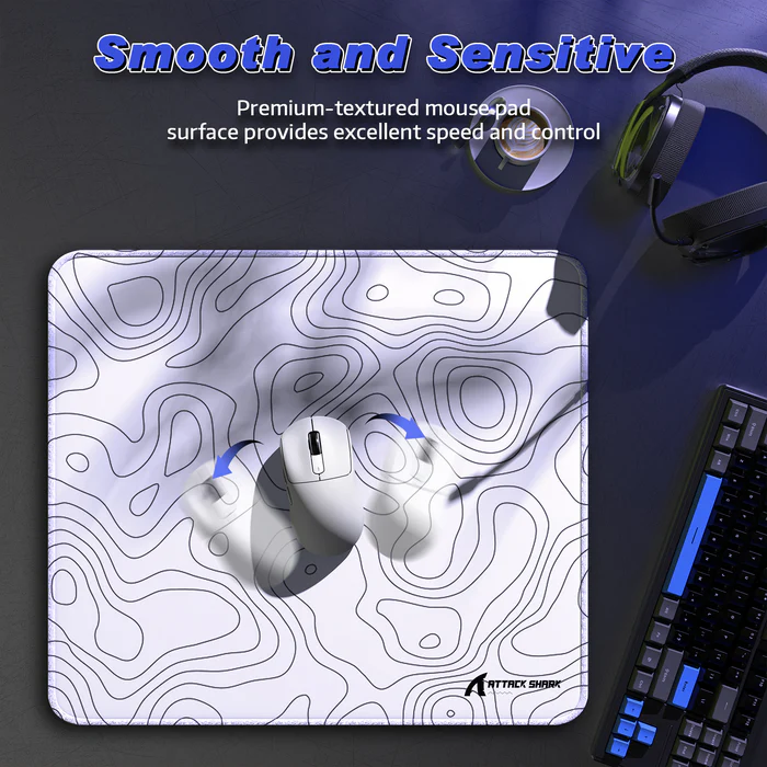 ATTACK SHARK CM02 eSport Gaming Mousepad (white) - Mouse Pad photo 3 - Epic Key Morocco