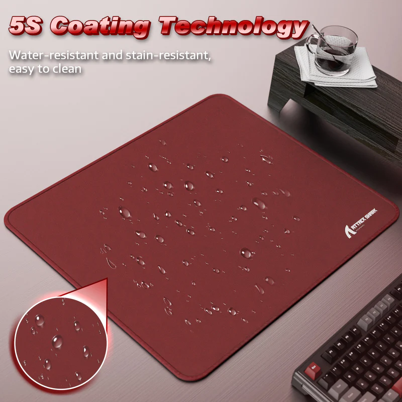 ATTACK SHARK CM02 (Red) - Vue 3 | Mouse Pad Maroc