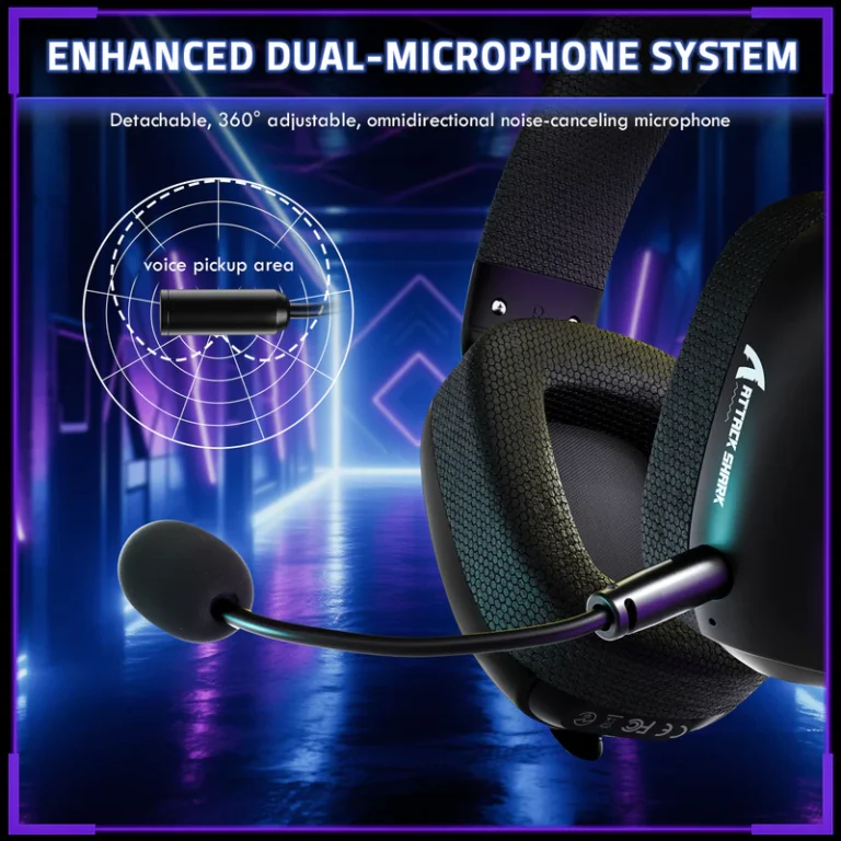 ATTACK SHARK L80PRO Wireless Gaming Headset (Black) - Gaming Headset photo 8 - Epic Key Morocco
