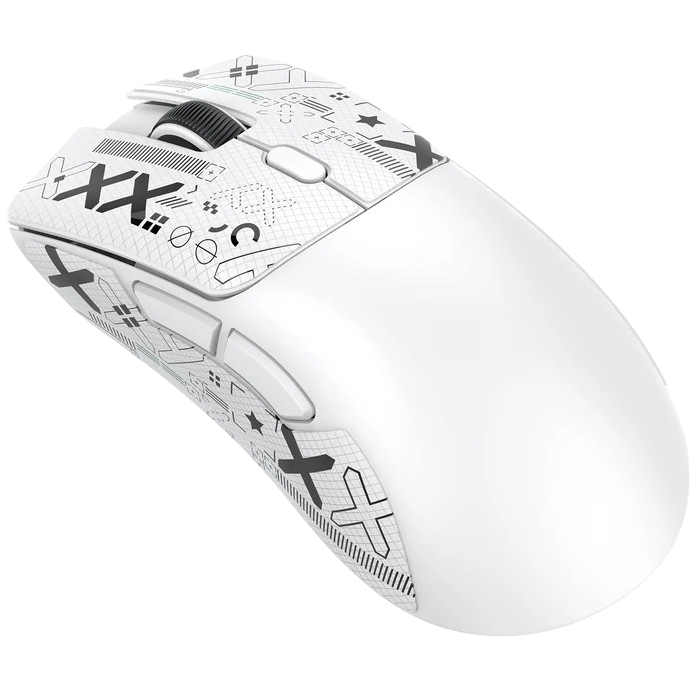 ATTACK SHARK R1 Wireless Gaming Mouse (White) - Mouse available at Epic Key Morocco
