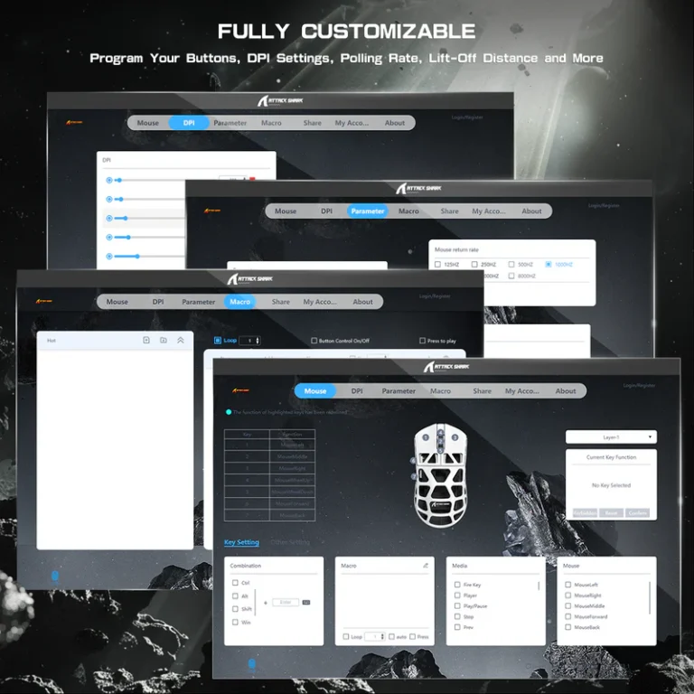 ATTACK SHARK R3 Magnesium Alloy Gaming Mouse 8K (Black) - Mouse photo 3 - Epic Key Morocco