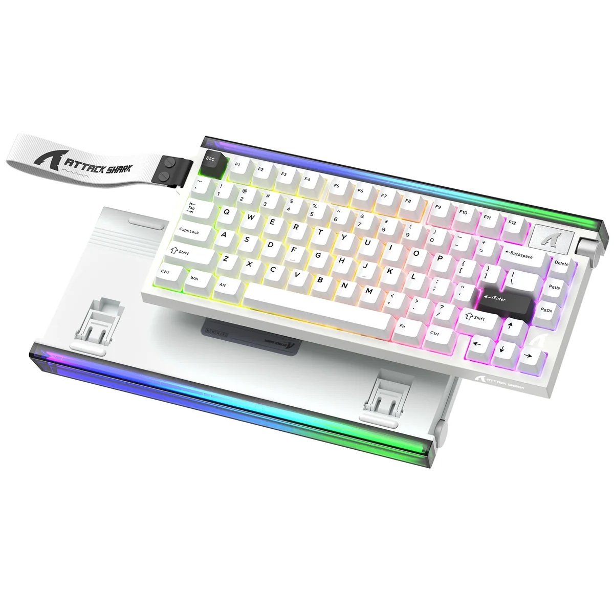 ATTACK SHARK R85 HE Rapid Trigger Keyboard Magnetic (White) - Vue 2 | Magnetic Keyboards Maroc