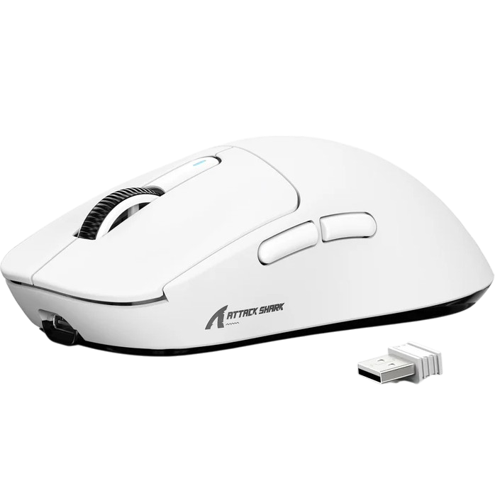 ATTACK SHARK X3 Wireless Gaming Mouse PAW3395 Superlight (White) - Mouse photo 2 - Epic Key Morocco