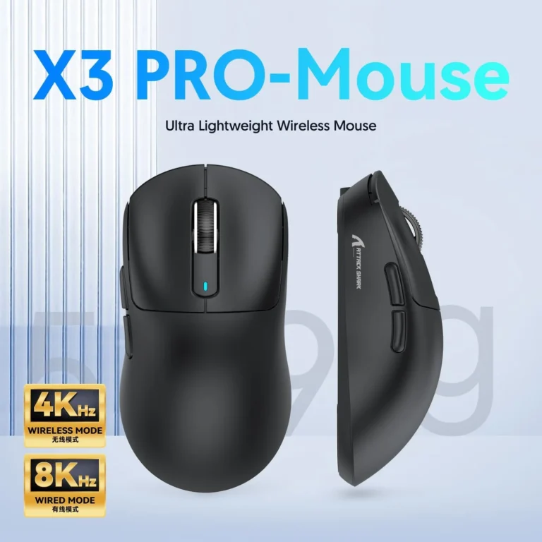 ATTACK SHARK X3PRO Three Modes 8K Gaming Mouse (Black) - Mouse photo 3 - Epic Key Morocco