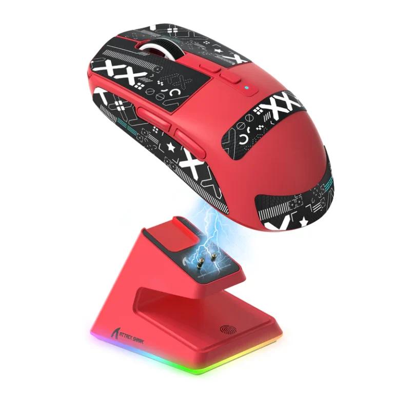ATTACK SHARK X6 Lightweight Wireless Gaming (Red) - Mouse available at Epic Key Morocco