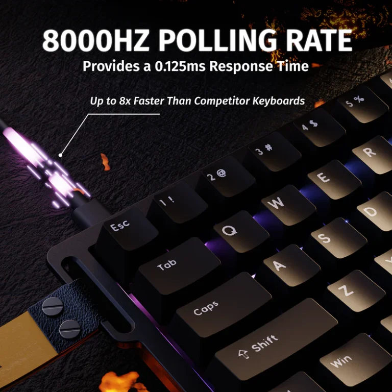 ATTACK SHARK X68 HE 60% Magnetic Rapid Trigger Keyboard – 8KHz Polling, Adjustable Actuation, RGB Backlit, Snap Tap & DKS Support - Keyboard photo 3 - Epic Key Morocco