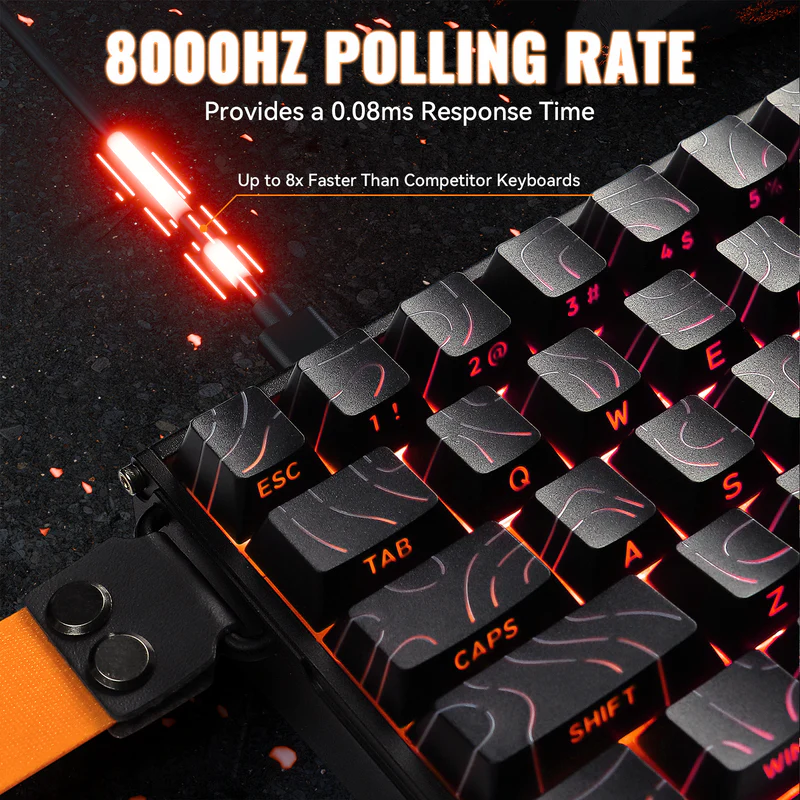 ATTACK SHARK X68 MAX HE Rapid Trigger Aluminum Keyboard Magnetic Switch (Black Contours) - Vue 3 | Magnetic Keyboards Maroc
