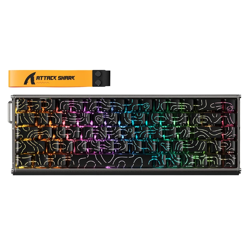 ATTACK SHARK X68 MAX HE Rapid Trigger Aluminum Keyboard Magnetic Switch (Black Contours) - Magnetic Keyboards | Epic Key Maroc