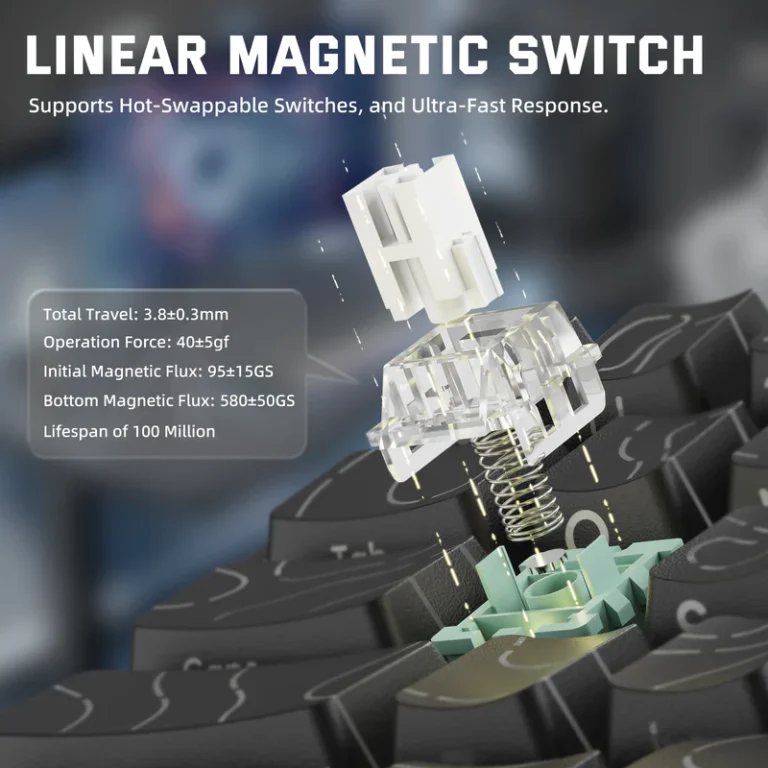 ATTACK SHARK X68PRO HE Wireless Rapid Trigger Keyboard Magnetic Switch (Black) - Keyboard photo 2 - Epic Key Morocco