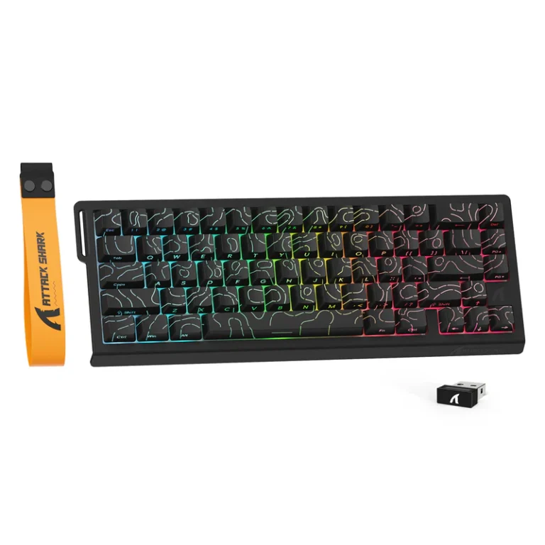 ATTACK SHARK X68PRO HE Wireless Rapid Trigger Keyboard Magnetic Switch (Black) - Keyboard available at Epic Key Morocco