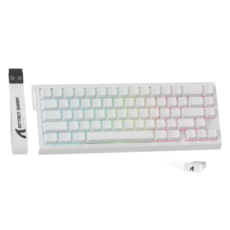 ATTACK SHARK X68PRO HE Wireless Rapid Trigger Keyboard Magnetic Switch (White) - Keyboard available at Epic Key Morocco