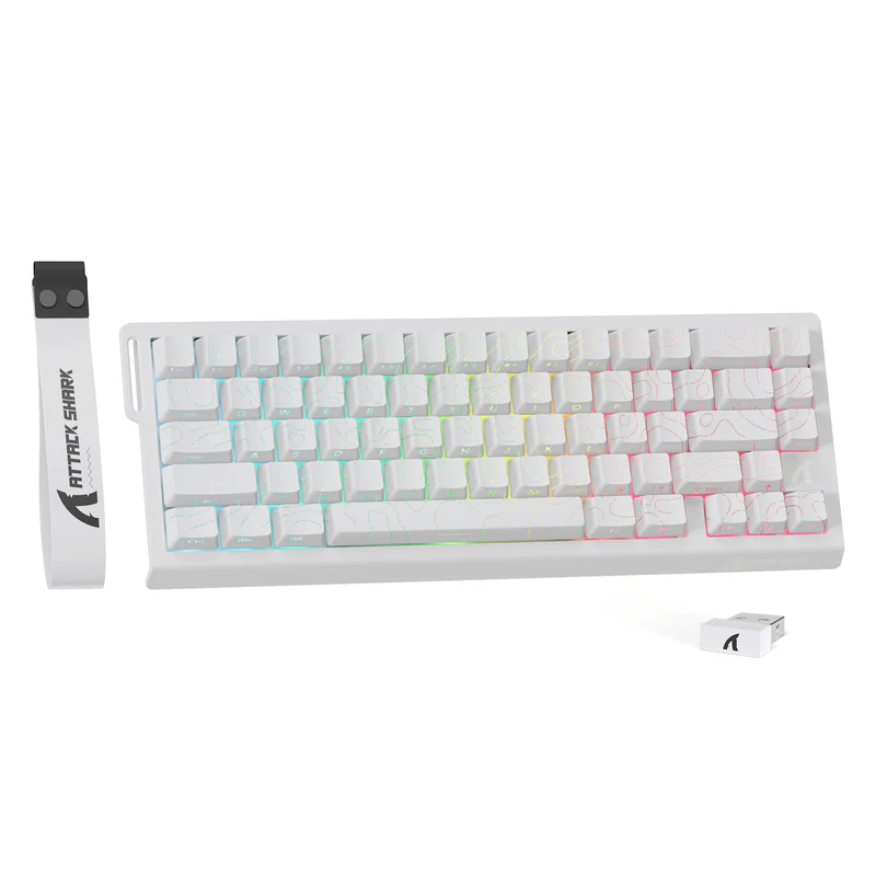 ATTACK SHARK X68PRO HE Wireless Rapid Trigger Keyboard Magnetic Switch (White) - Keyboard | Acheter au Maroc - Epic Key