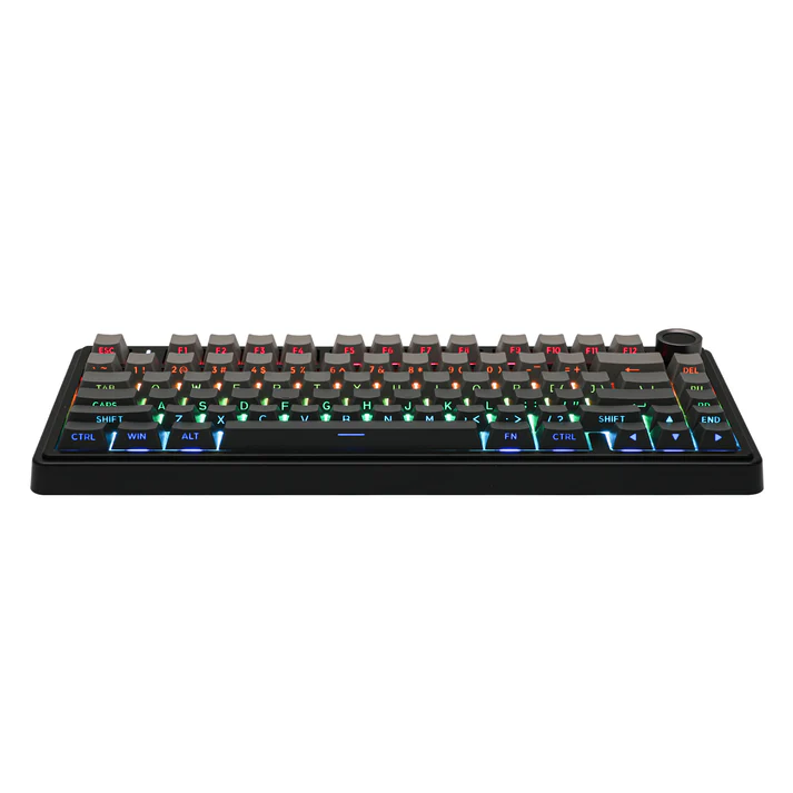 Aula F75 Gasket Mechanical Keyboard (Black Side-Printed) - Vue 4 | Keyboard Maroc