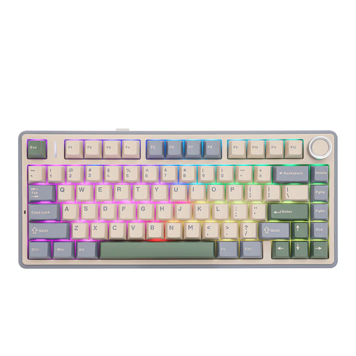 Aula F75 Gasket Mechanical Keyboard (Green) - Vue 3 | Keyboard Maroc