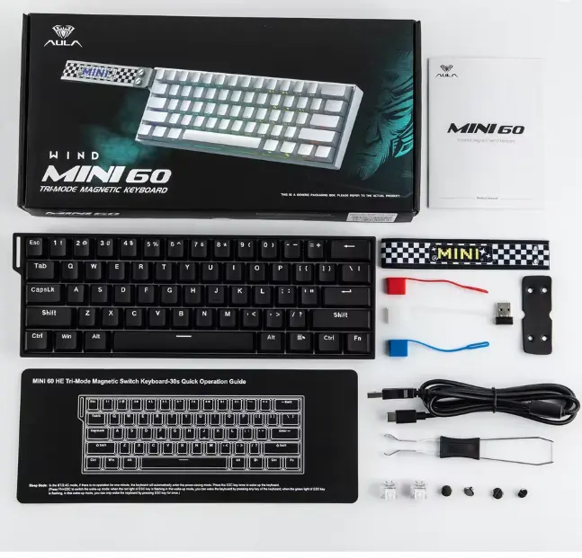 AULA MINI60 Tri-Mod(Standard Version) No Rgb - Keyboard photo 4 - Epic Key Morocco