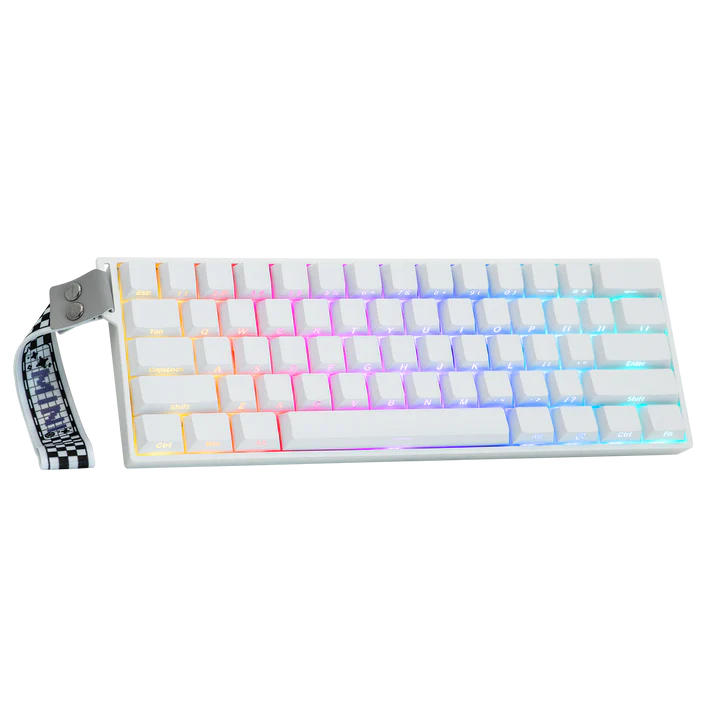 AULA MINI60 Pro Tri-Mod - 60% Magnetic Gaming Keyboard (white) - Vue 2 | Keyboard Maroc
