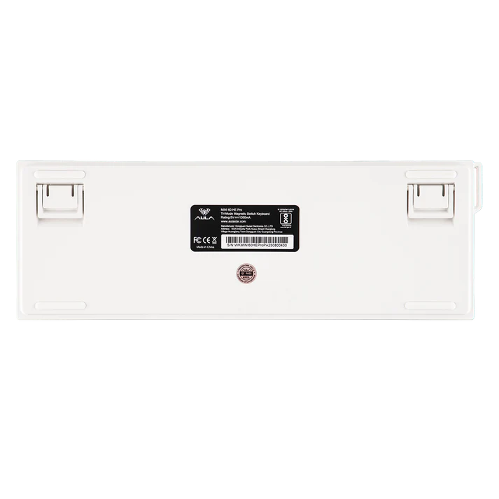 AULA MINI60 Pro Tri-Mod - 60% Magnetic Gaming Keyboard (white) - Vue 5 | Keyboard Maroc