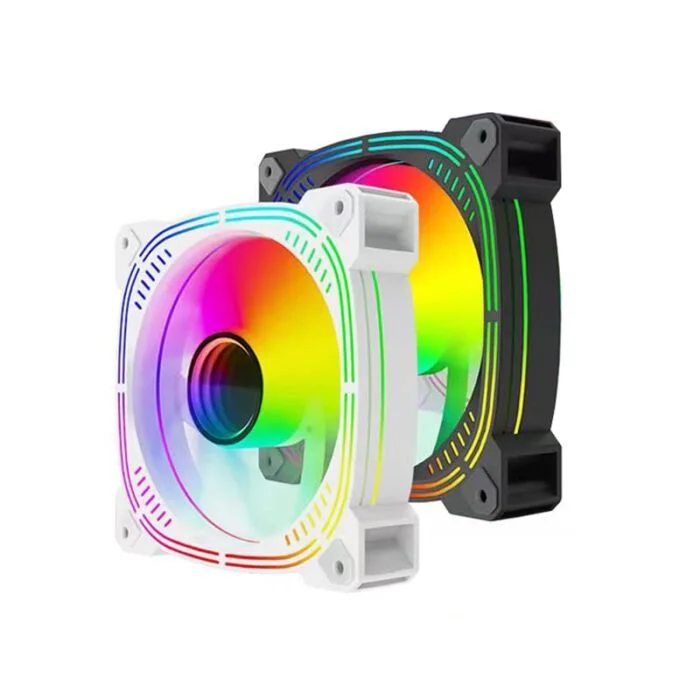 Case Fan 5V 3PIN ARGB AURA Temperature Control Silent PWM CPU Cooling Fan Prism II (White) - Vue 3 | Accessory Maroc