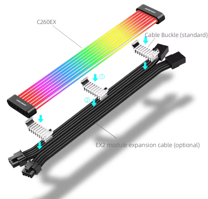 COOLMOON C260EX Black - Vue 4 | Accessory Maroc