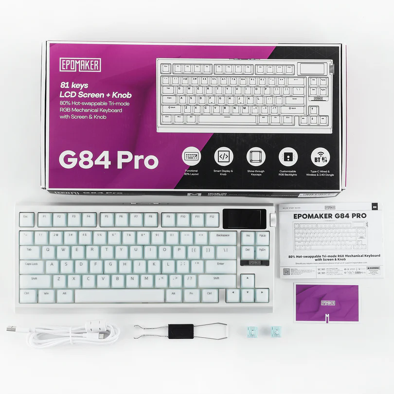 EPOMAKER G84 PRO Wireless Mechanical Gaming Keyboard - Vue 6 | Keyboard Maroc