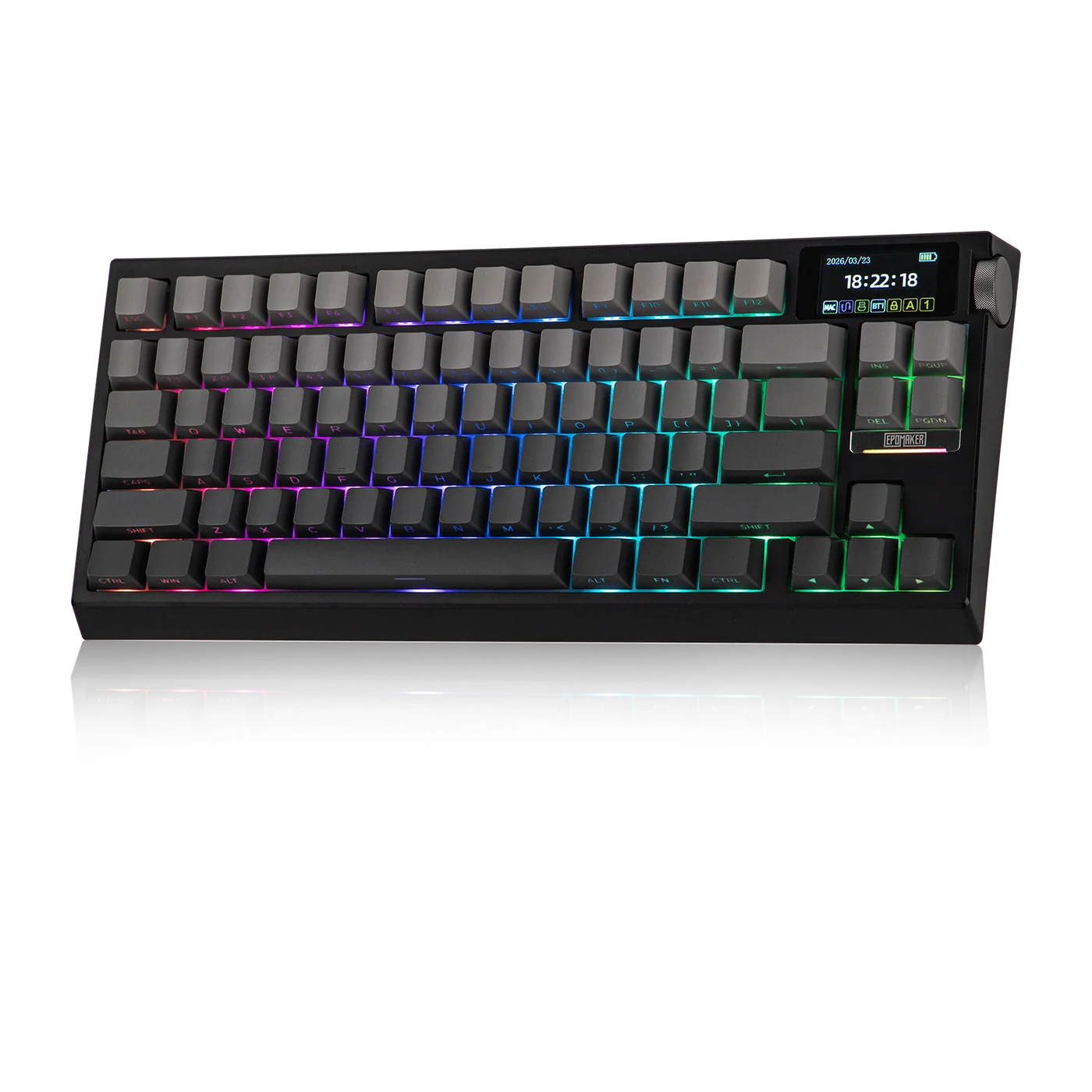 EPOMAKER G84 PRO Wireless Mechanical Gaming Keyboard (Black) - Vue 2 | Mechanical Keyboard Maroc