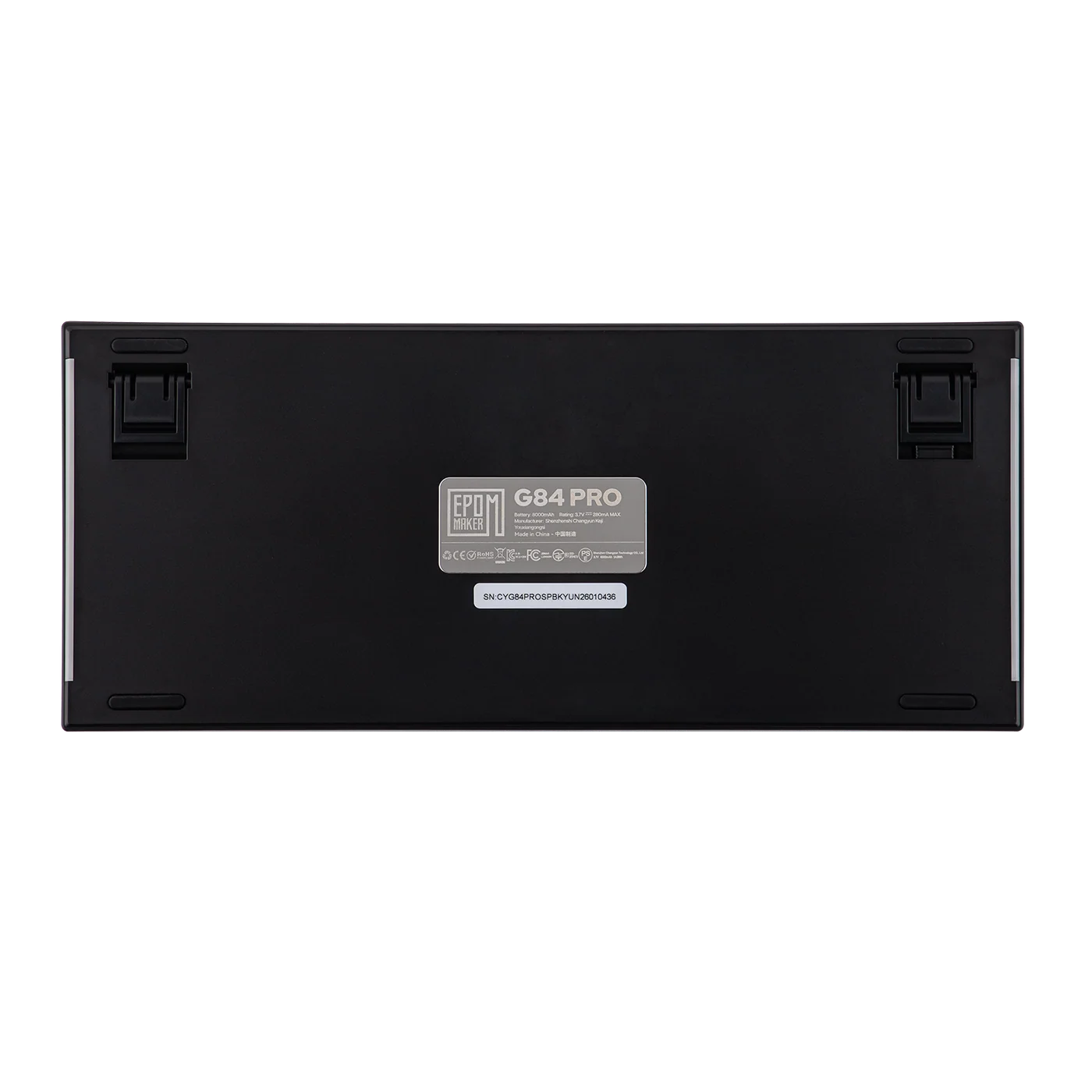 EPOMAKER G84 PRO Wireless Mechanical Gaming Keyboard (Black) - Vue 5 | Mechanical Keyboard Maroc