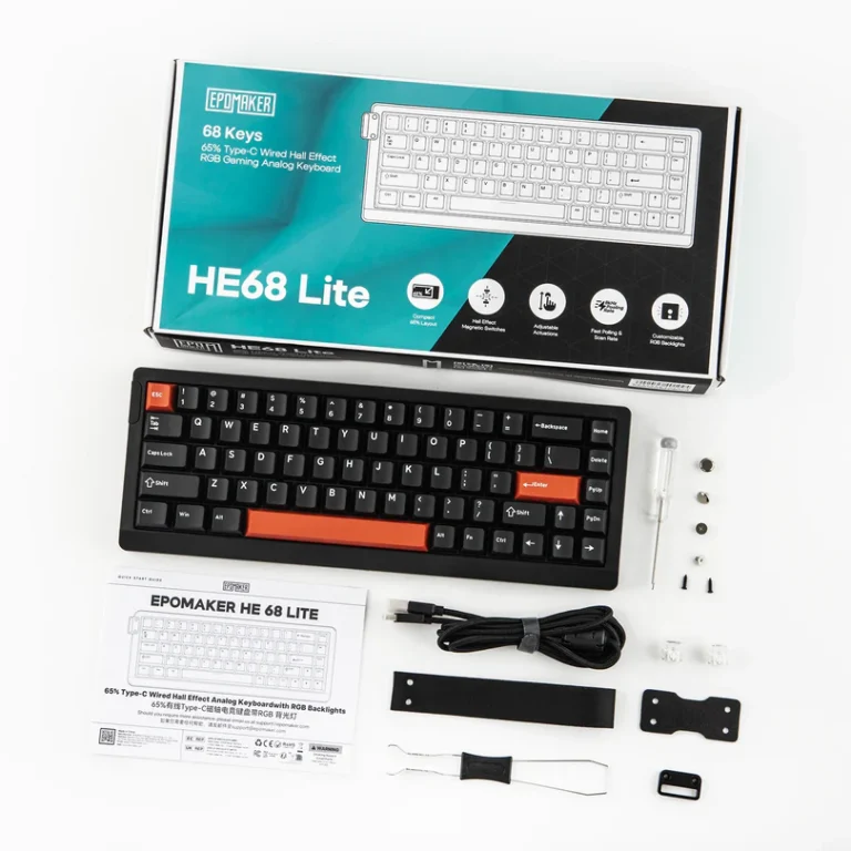 EPOMAKER HE68 Lite – 65% Magnetic Gaming Keyboard - Keyboard photo 6 - Epic Key Morocco
