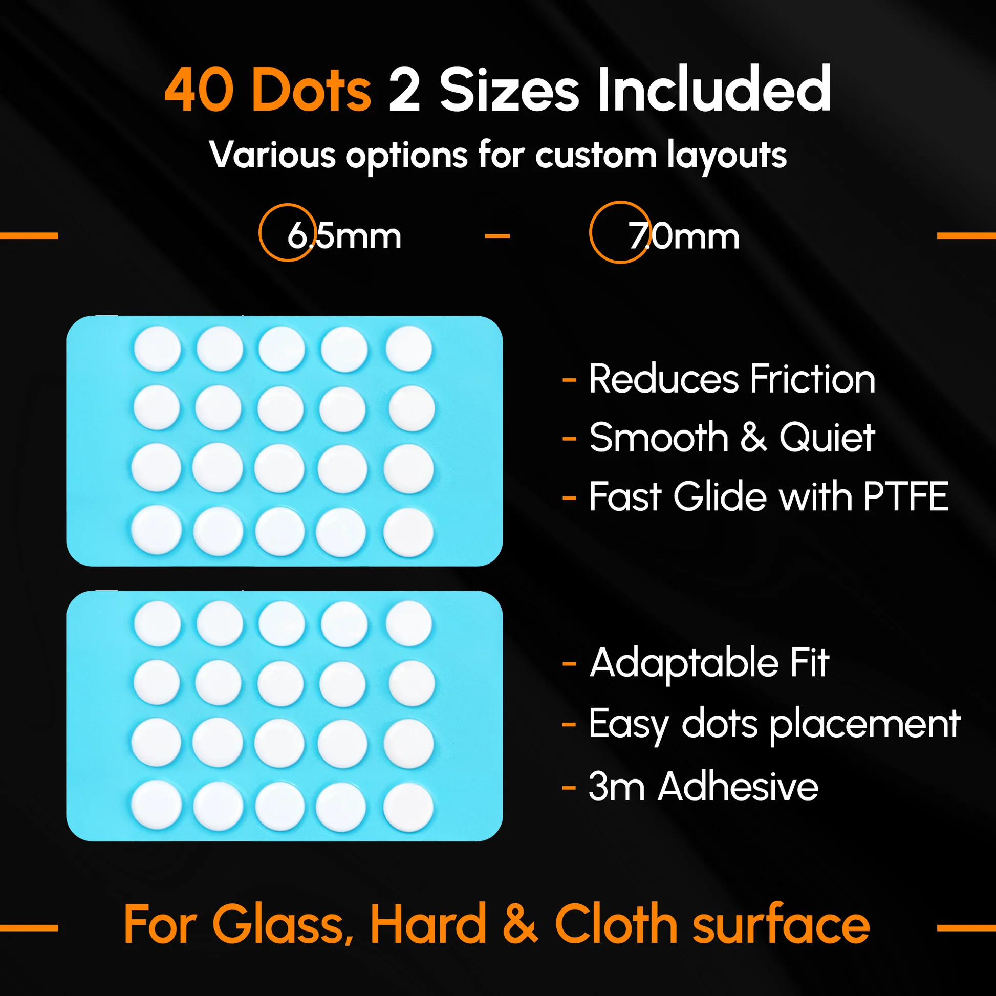 ESPTiger ICE V2 Mouse Skates – Universal – DIY Dots - Vue 3 | Accessory Maroc