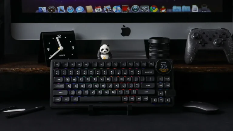 Feker K75 Lite Gasket Mechanical Keyboard – 83-Key Hot-Swappable RGB Keyboard with Screen & Knob, Wireless/USB-C, 5000mAh Battery, for Windows & Mac - Keyboard photo 2 - Epic Key Morocco