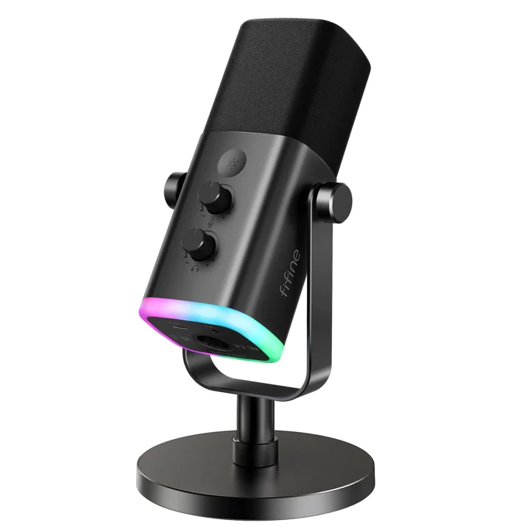 FIFINE AmpliGame AM8 USB/XLR Dynamic Microphone – RGB Lighting, Touch-Mute, Live Monitoring, Streaming Ready - Buy Microphone online in Morocco | Epic Key