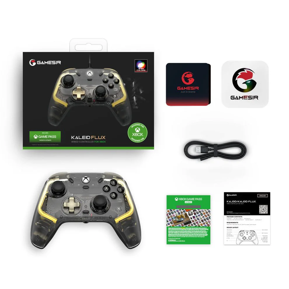 GameSir Kaleid Flux Wired Xbox Controller - Hall Effect Sticks, Hair Trigger Mode, 4 Motors, Full Customization (PC/Xbox) - Vue 6 | Game controller Maroc