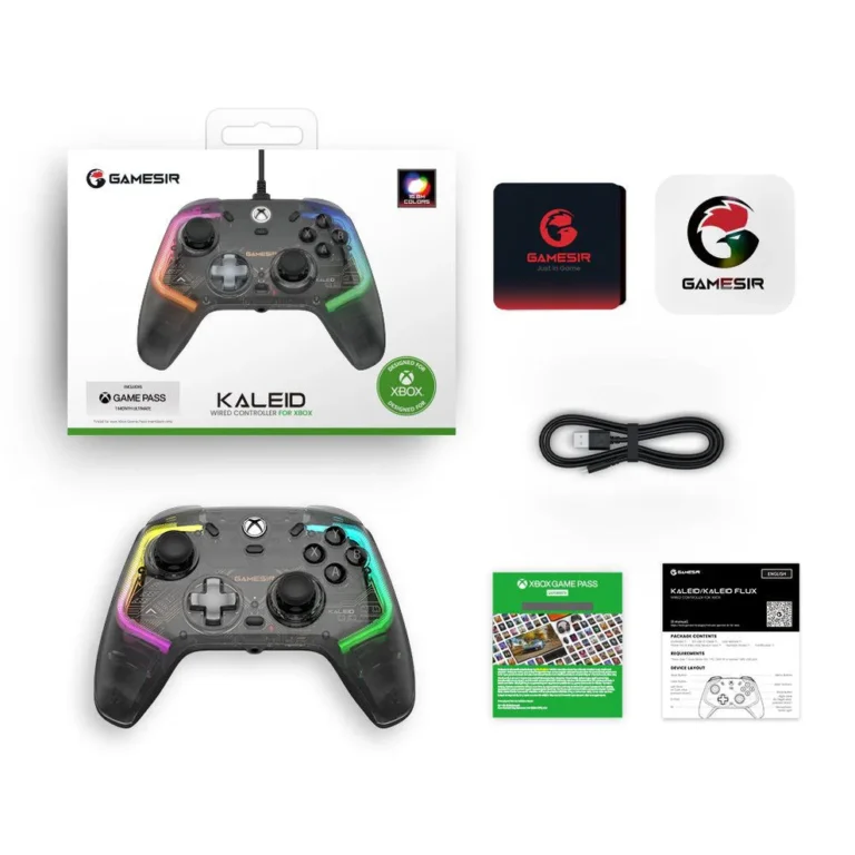 GameSir Kaleid Wired Xbox Controller – Hall Effect Sticks & Triggers, Hair Trigger Mode, RGB, 4 Motors, Software Customization (Xbox/PC) - Game controller photo 5 - Epic Key Morocco