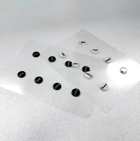 Glass Mouse Skates Universal Dots – DIY Gaming Mouse Feet (Aluminosilicate Glass) (white) - Vue 2 | Accessory Maroc