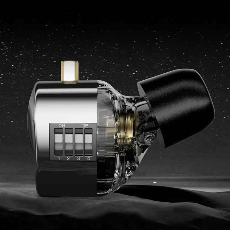 KZ Castor Dual Dynamic In-Ear Monitors – HiFi Tunable IEM Earphones with Balanced Armature, Noise Isolation, and Detachable Silver-Plated Cable (Black, With Mic) - Earphones photo 3 - Epic Key Morocco