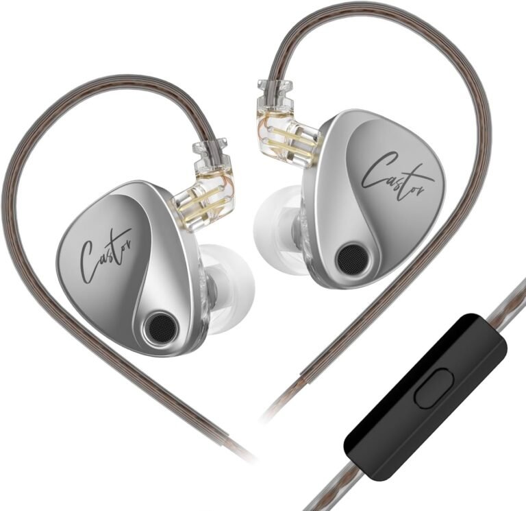 KZ Castor Harman Bass Edition IEM – Dual Dynamic Drivers, 16 Tunable Sound Profiles, Noise-Isolating In-Ear Monitors (Standard Bass, with Mic) (Silver) - Buy Earphones online in Morocco | Epic Key