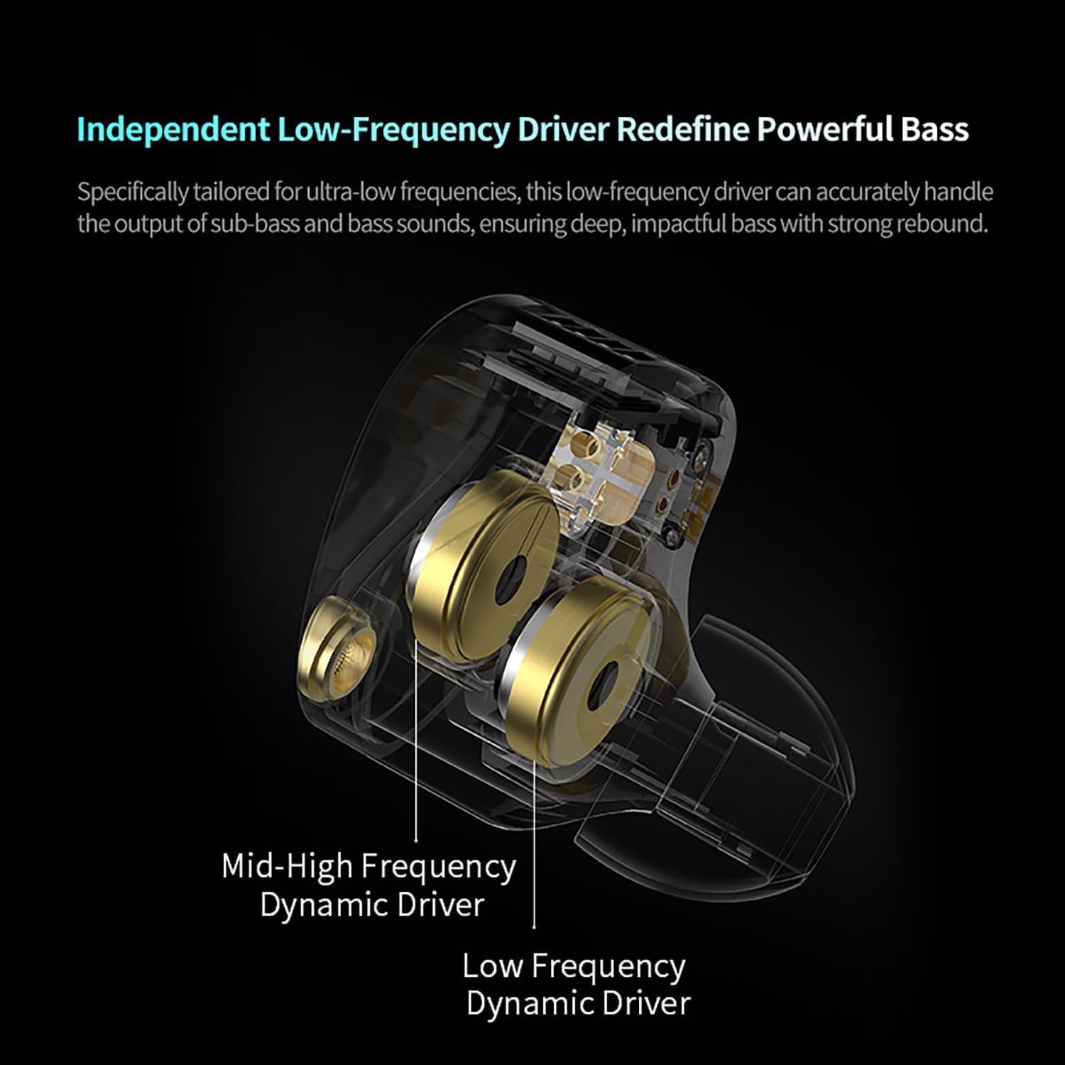 KZ Castor PRO Dual Dynamic Driver IEM - Tunable In-Ear Monitor with 16 Sound Profiles, Deep Bass & Detachable 2-PIN Cable (With Mic) - Vue 7 | Earphones Maroc