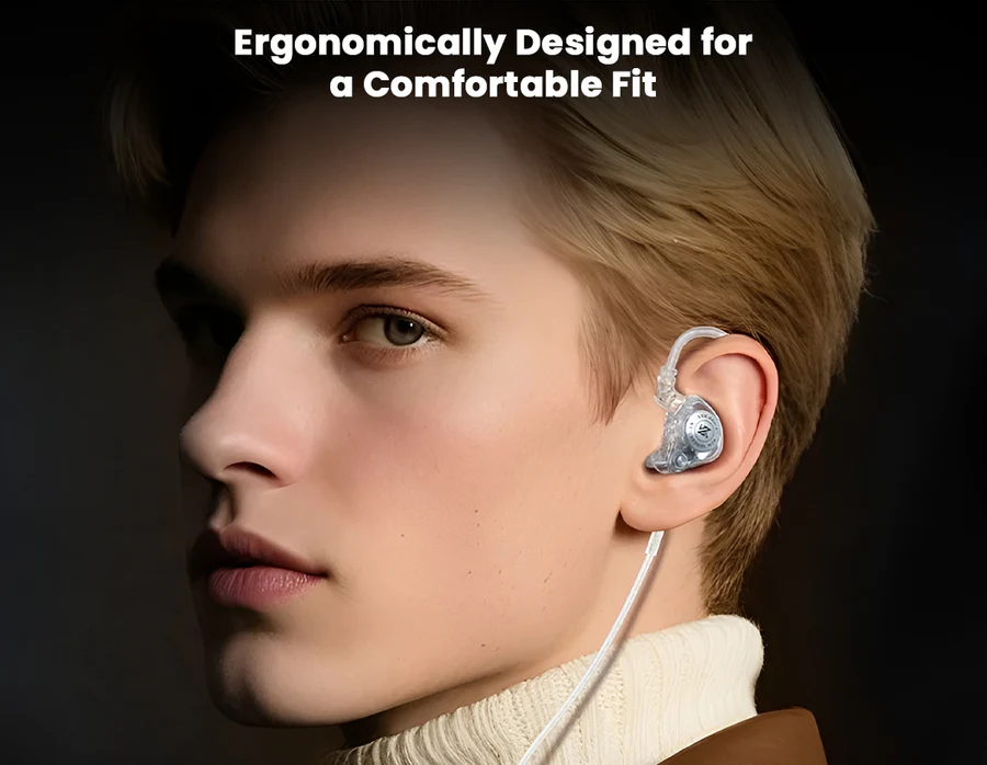 KZ EDX Pro 2 (White) With Mic Type C - Vue 3 | Earphones Maroc