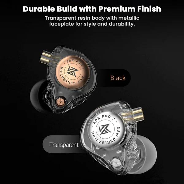 KZ EDX Pro 2 (Black) With Mic Type C - Earphones photo 6 - Epic Key Morocco