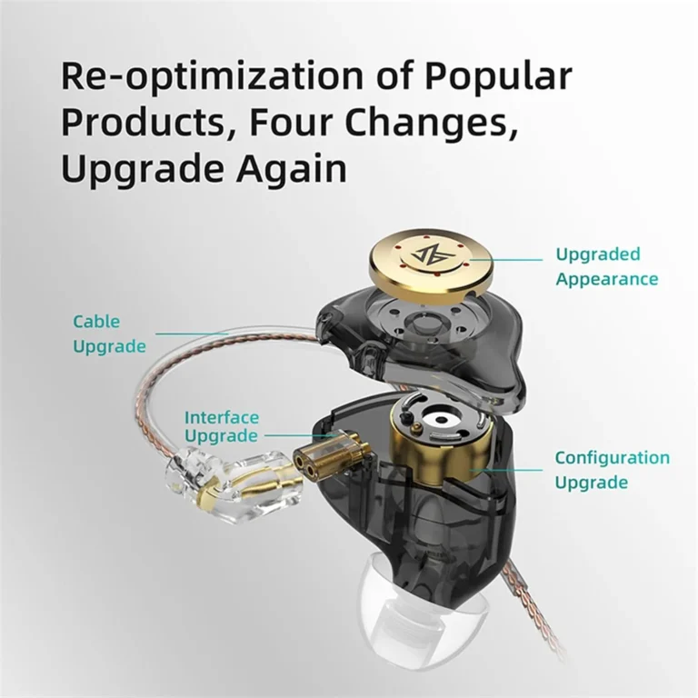 KZ EDX PRO In-Ear Gaming Earbuds with Mic – 10mm Dynamic Driver, Detachable Cable, HiFi Bass IEM Headphones for Gaming, Music & More (Black) - Earphones photo 2 - Epic Key Morocco