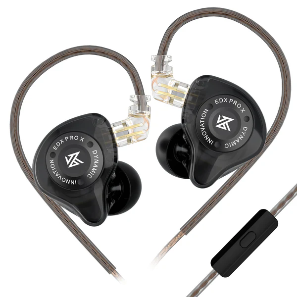 KZ EDX PRO X In-Ear Headphones – HiFi Dynamic Driver Earbuds with Deep Bass, Noise Reduction, Detachable Cable, for Music, Gaming & Sports - Epic Key Morocco