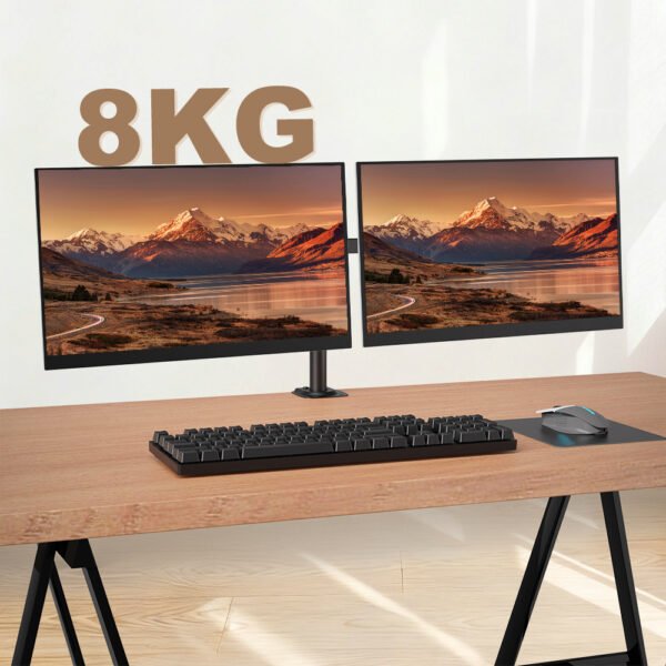 M052 Desk Mount Dual Monitor – Adjustable Stand for 2 Screens (13″–27″) - Vue 8 | Monitor Arm Maroc
